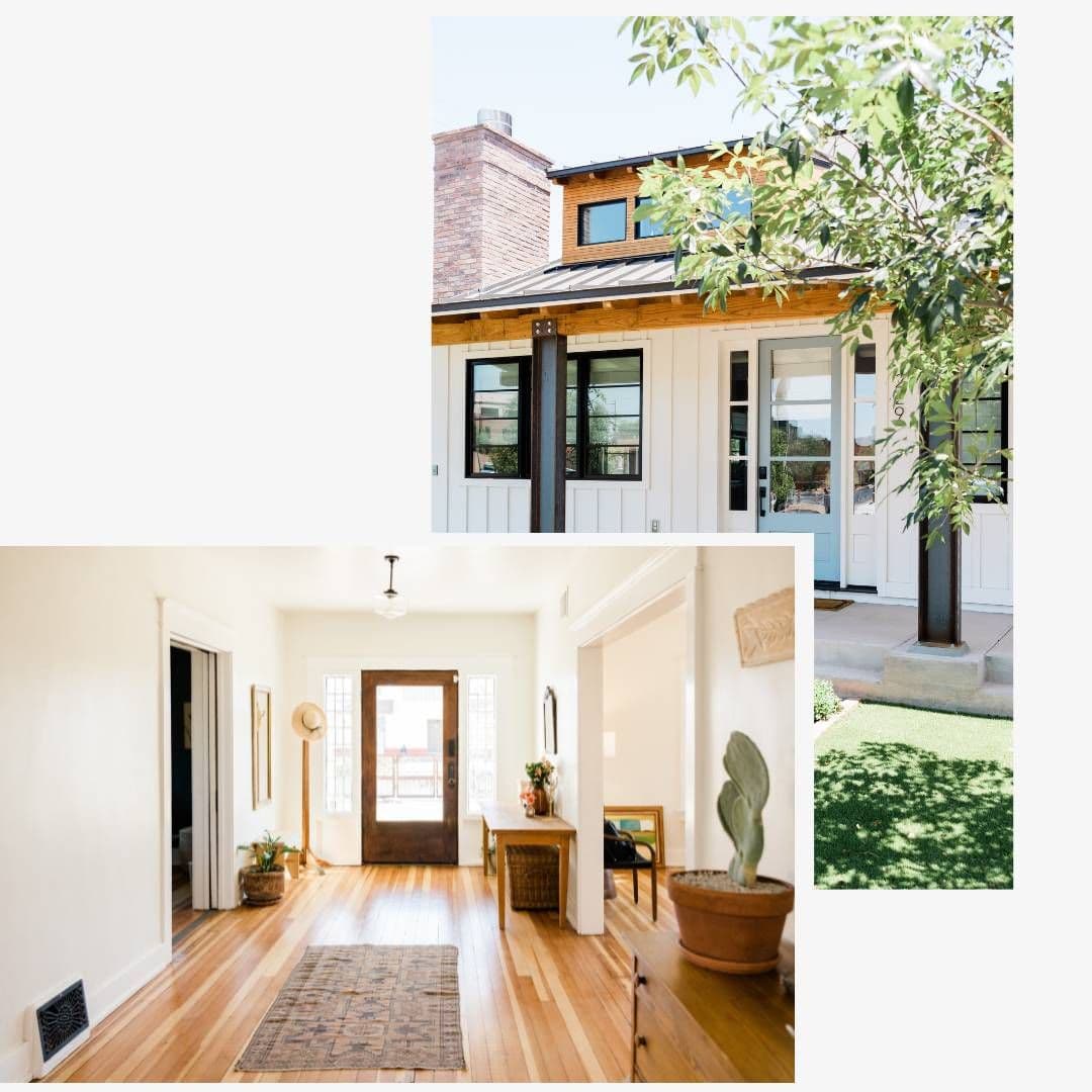 modern home stacked and interior home